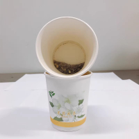 天方 茉莉花茶隐茶纸杯一次性纸杯自带茶叶杯茶一体100/件 单件装