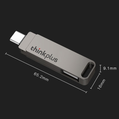 联想(Lenovo)ThinkPlus 双接口U盘 USB3.2/Type-c手机U盘 MU110[64GB]单个装