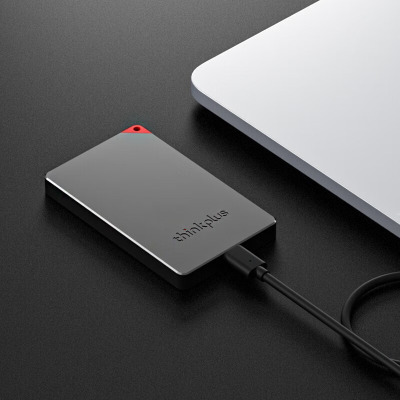 联想(Lenovo)ThinkPlus移动固态硬盘USB3.1 小巧便携US100黑色512G 单个装