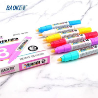 宝克(BAOKE)可擦易擦教学黑板笔MP3914 6色 6支装 单盒装