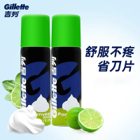 吉列(GILLETTE) 剃须泡沫刮胡膏男士刮胡子须泡啫喱 [柠檬型] 210g 单瓶装