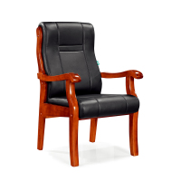 泓仪 会议椅办公椅660*550*1080mm 黑西皮 单把装