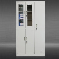 泓仪 玻璃GDT-030更衣柜五门更衣柜资料柜1800*970*420mm 灰白色 单台装