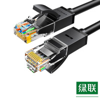 绿联(UGREEN)六类网线室内千兆高速宽带线CAT6类网络工程家用电脑监控跳线8芯双绞成品线缆8米黑色20163单根装