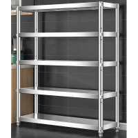 泓仪 不锈钢落地五层货架(定制款)单个装