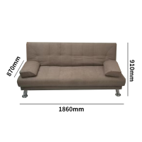 泓仪 A1-01 (布)咖色三人位布艺沙发 单张装