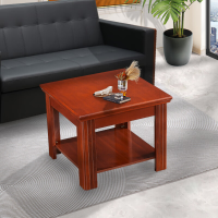 乐肯(LEKEN) 办公方茶几木质油漆茶几双层600W*600D*450H 单张装