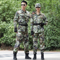 心橙 防撕裂迷彩服套装男新款户外训练作战术服学生军训服教官工作服 单套装(尺码备注)