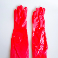 心橙 208F-40冬季保暖家用绒布衬里双层牛津乳胶防水手套 单双装