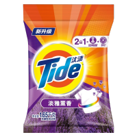 汰渍(Tide)薰衣草洗衣粉洁净熏香2合1去渍去污机洗手洗家庭实惠装1.65kg 单袋装