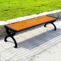 泓仪 无靠背公园椅户外防腐木长条凳1800*400*400mm 单条装
