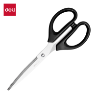 得力(deli) 180mm办公生活家用剪刀 中号剪子手工剪纸刀 办公用品 黑色6009