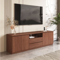 泓仪 定制胡桃色 3000*600*400 实木落地家用多功能储物地柜