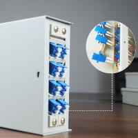 海康威视 金属光纤终端盒满配适配器尾纤桌面机架式光纤配线架 8口终端盒DS-ZGHK-8-H