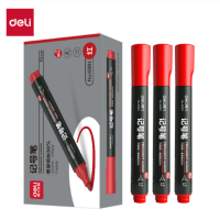 得力思达6881红色油性防水速干记号笔