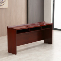 麦叶 长条桌会议桌培训桌油漆贴木皮听讲桌课桌三人位1.8米