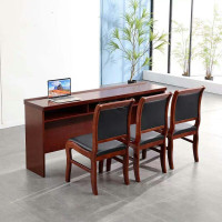 博鑫达会议桌长一级环保漆 桌员工培训桌椅长条桌学生课桌0甲醛环保漆 1800*400*750含3椅