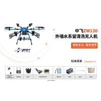 中飞ZW130外墙水系留清洗无人机,高性价比款