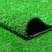 鑫鲁翼草坪垫人工造仿真草坪 塑料绿植学校操场足球场专用草垫子 25mm加厚网格底绿底/平方