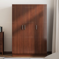 奈高(NAIGAO)木质更衣柜现代简约卧室衣柜组合柜三门更衣柜红胡桃色