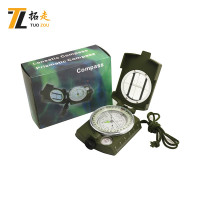 拓走 K4580高精准美式指南针多功能军绿色指南针户外战术手表