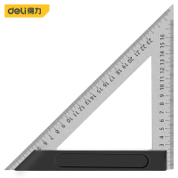 得力(deli)不锈钢三角尺 绘图测量钢角尺工地装修木工测量三角尺钢尺 200mm钢角尺 DL303200
