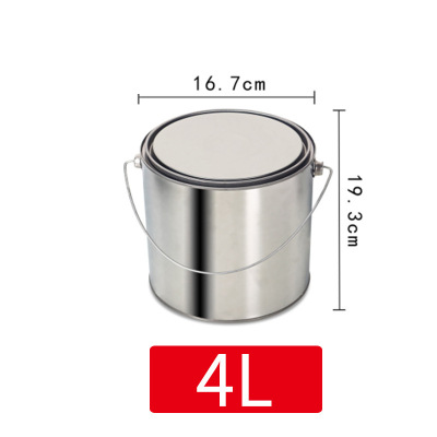 4L 提手金属圆桶 指压盖密封桶 汽油稀释剂 化工铁罐桶