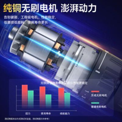 东成16V无刷锂电钻WJZ2410S充电式双电手电钻家用电动螺丝刀电动工具