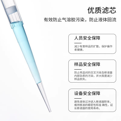 一次性通用吸头无菌盒装带滤芯移液枪枪头 1mL带滤芯无菌加长超微(TF112-1000-Q) 96支/盒(单位:支/盒)