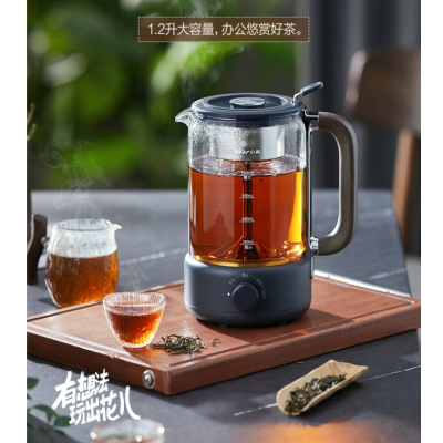 小熊(Bear)养生壶 1.2L大容量煮茶器煮茶壶 复古式木纹手柄喷淋蒸茶壶泡茶壶 煮茶烧水一体 ZCQ-D12Z3