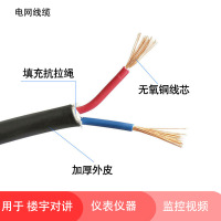 鑫久上护套线铜RVV电源线软(RVV-7*0.75)7芯 450/750V (单位米)