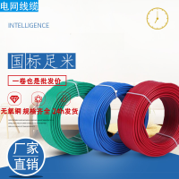 鑫久上国标家装单股铜芯单芯BV-1.5平方(红色)硬芯电线电缆电源线100米/卷