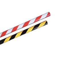 RFL11001800高强级双色反光膜 1.24*45.7米 红白 间隔10cm PET 高强膜可用3年 单位/卷