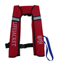 充气式救生衣 便携式自动充气救生衣成人大浮力背心专业钓鱼救援 手动款 红色反光 单位/个