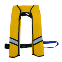 充气式救生衣 便携式自动充气救生衣成人大浮力背心专业钓鱼救援 手动款 黄色反光 单位/个