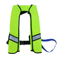 充气式救生衣 便携式自动充气救生衣成人大浮力背心专业钓鱼救援 手动款 荧光绿反光 单位/个