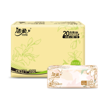 TR371-20E洁柔牌纸面巾(东方花园128软抽)100抽3层(20包装)新老包装随机发货