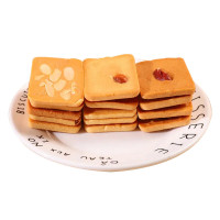 坚果芙脆饼干巴旦木椰片芙脆曲奇独立包装干酪蛋糕网红休闲零食8g/包*100包