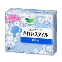 乐而雅花王美丽自在进口护垫无香型清爽14cm72片(进口)