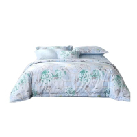富安娜 全棉印花套件 江山如黛 203*229cm四件套 蓝色(单位:套)