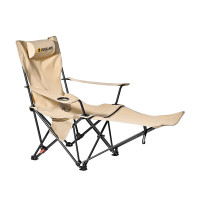 洛克猩球多档可调节坐躺两用午休躺椅卡其色