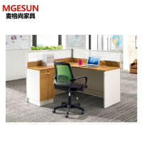 麦格尚 办公桌MGS-GNW18L2017L 职员办公桌 简约现代员工桌 屏风工作位卡座 电脑桌员工位 含落地柜