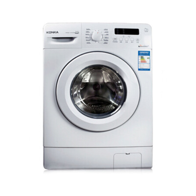 康佳KONKA 滚筒洗衣机全自动 6.5公斤小型洗衣机 中途添衣 断电记忆 XQG65-10123W 白色