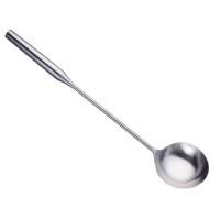 齐牛 炒菜勺子不锈钢炒铲子厨师学校打菜勺水勺 直径16cm长47cm