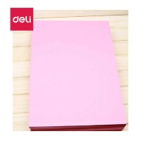 得力(deli) 彩色a4纸 打印 复印纸 彩纸幼儿园手工折纸混色红色粉色 粉色A4纸 G