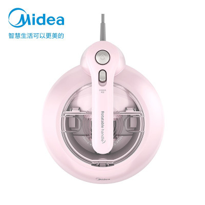 美的(Midea) 除螨仪MT3 有线手持床上家用吸尘器 紫外线杀菌除螨 冰莹粉