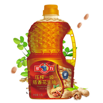 多力浓香花生油1.8L 一级压榨 小包装食用油 1桶