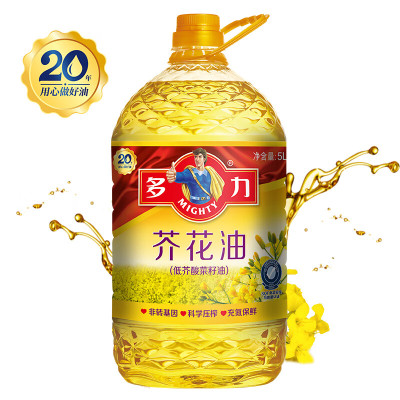 多力芥花油5L 非转基因高油酸食用油 1桶