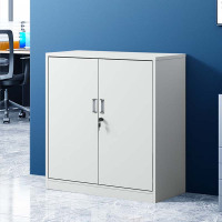 中伟 矮柜钢制铁皮柜储物柜文件柜财务办公柜资料柜档案柜 850*390*920mm