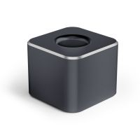 籁美达 B1铝合金笔座 高端大气创意办公室方形笔筒文具用品 38*38*30mm 5个 黑色